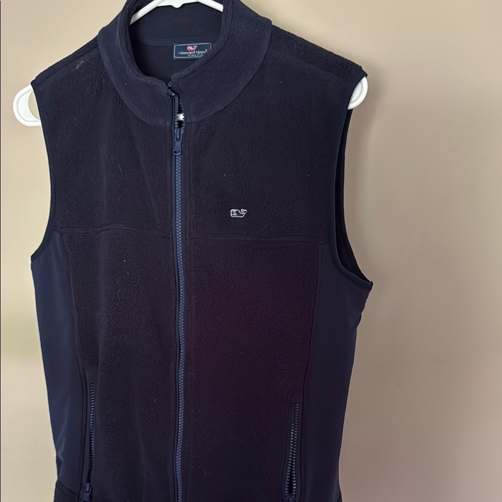 Vineyard Vines Navy Fleece Vest